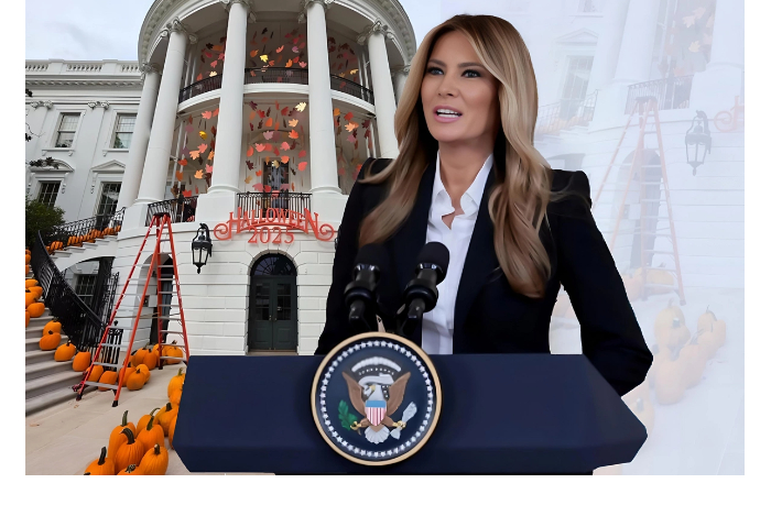 melaniya-tramp-pokazala-kak-ukrasila-belyy-dom-k-khellouinu