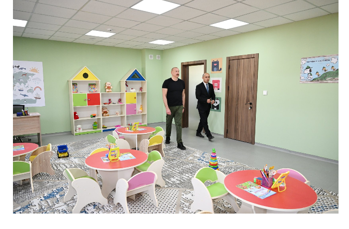 prezident-ilkham-aliev-prinyal-uchastie-v-otkrytii-v-gorode-agdam-yasley-detskogo-sada-nomer-1-foto
