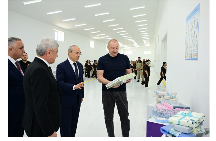 prezident-ilkham-aliev-prinyal-uchastie-v-otkrytii-ooo-karabakhskiy-tekstilnyy-dom-v-khodzhaly-foto